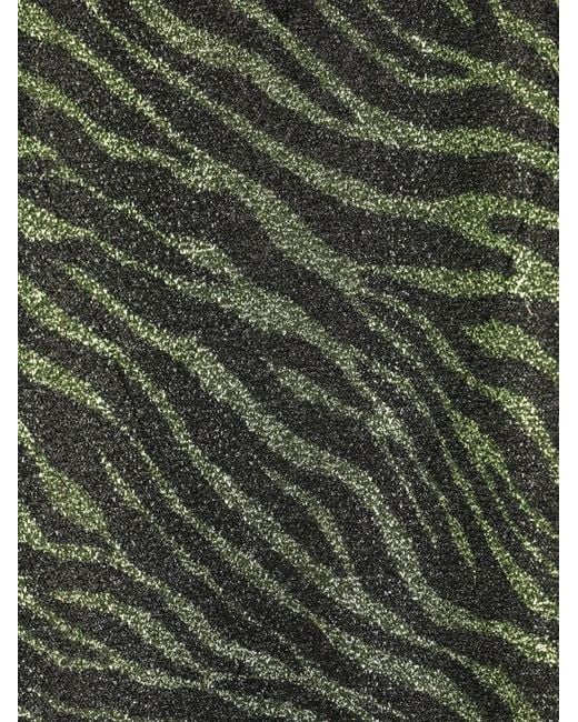 Oseree Green Lumière Animal-Print Shirt