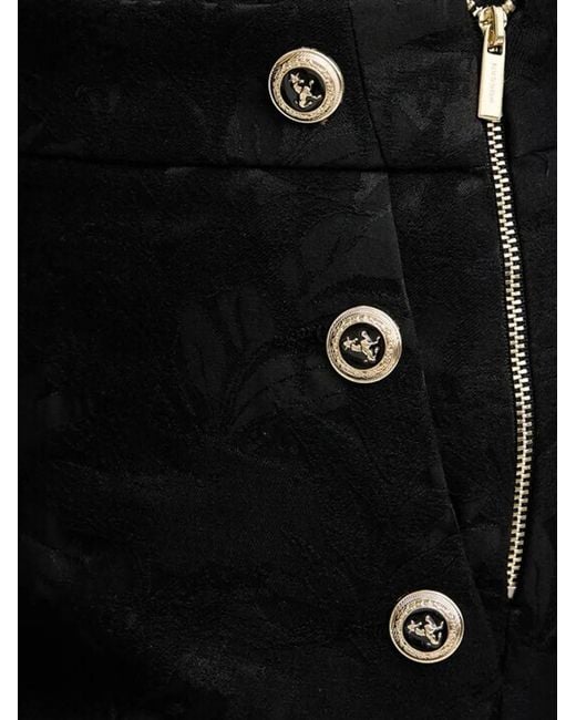 Morgan Black Button-Embellishment Trousers