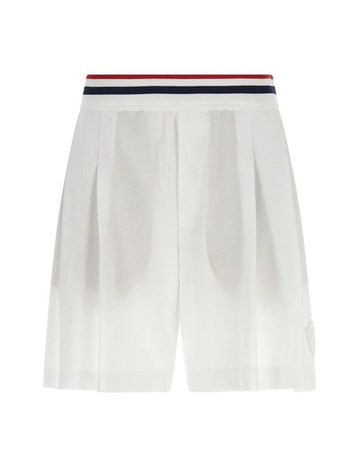 Brunello Cucinelli White Elasticated-Waist Shorts