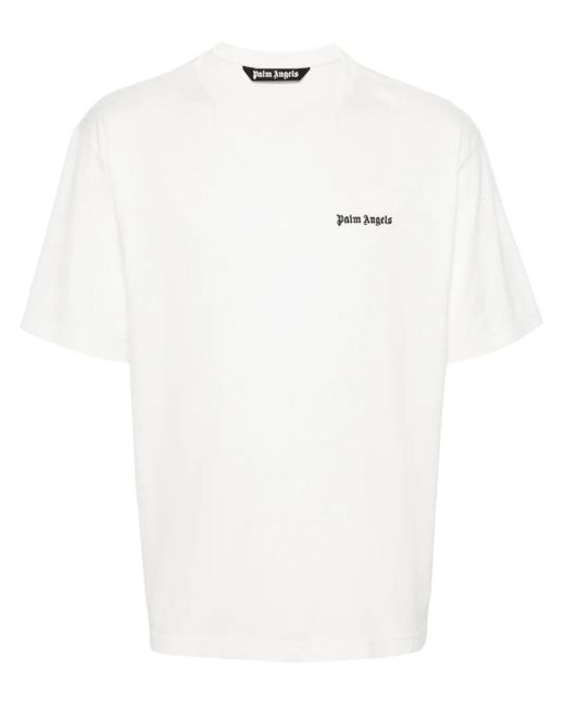 Palm Angels Logo T-Shirt in White für Herren