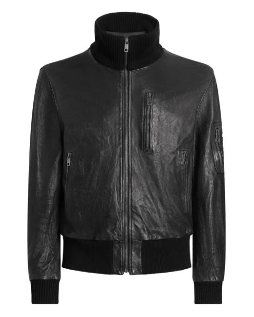 Dolce & Gabbana Leren Jack in het Black voor heren