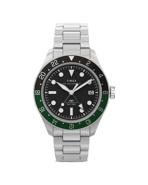 Timex Gray Waterbury Heritage Gmt 41.5Mm Watch for men