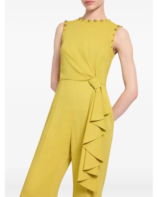 Elie Saab Yellow Stud-Embellished Jumpsuit