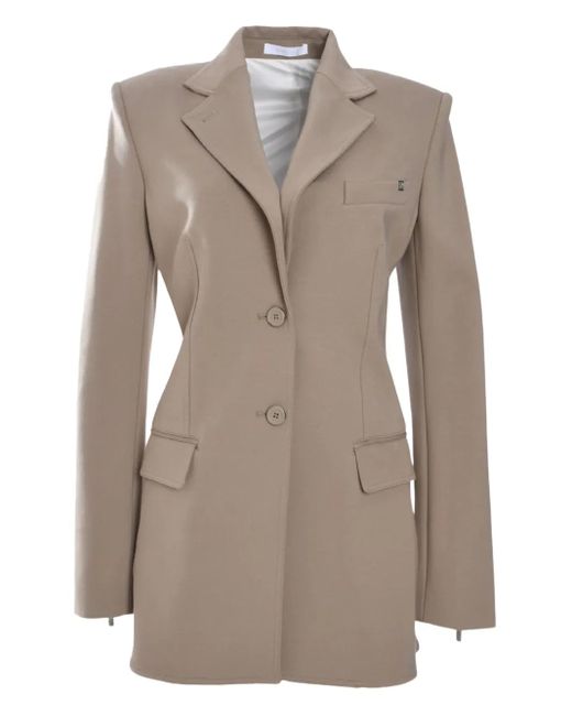 Helmut Lang Natural Blazer mit Reißverschlussdetail