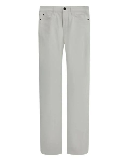 Loro Piana Gray Five-Pocket Leather-Appliqué Jeans for men