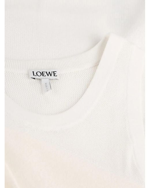 Loewe White Layered Ruffled Top