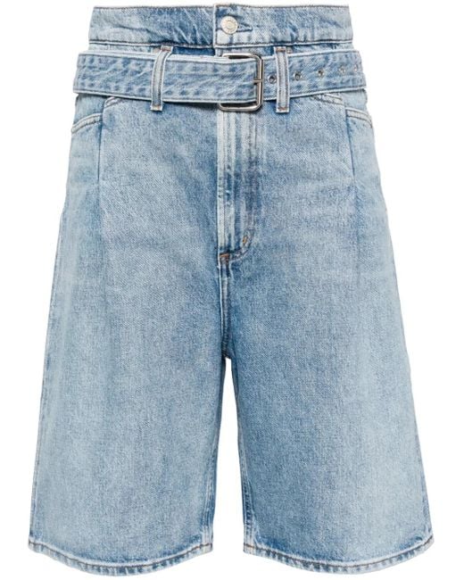 Agolde Blue Reworked 90's Denim Shorts