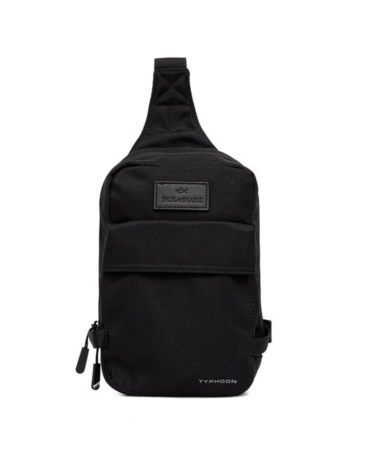 Paul & Shark Black Zip Belt Bag for men