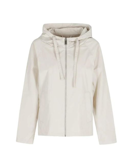OOF WEAR White Hooded Pleated-Back Jacket