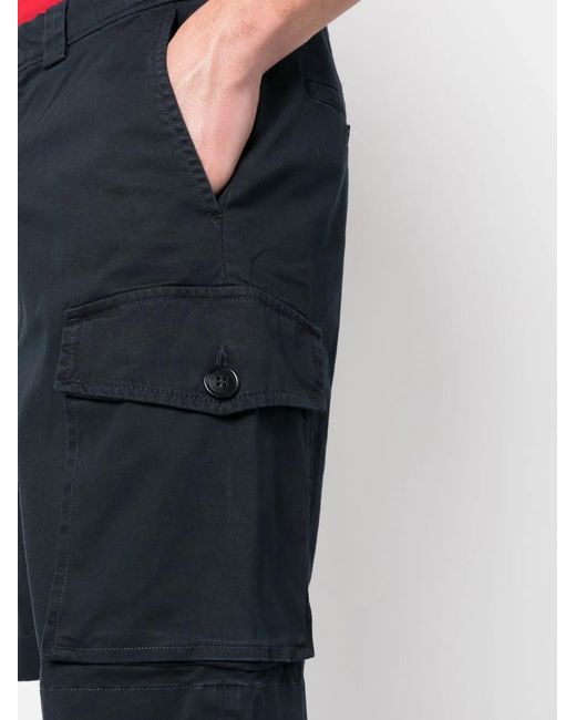 Woolrich Blue Side Cargo-pocket Shorts for men