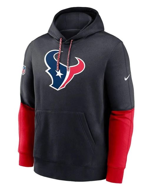 Nike Blue Nfl Houston Texans Sideline Club Hoodie for men