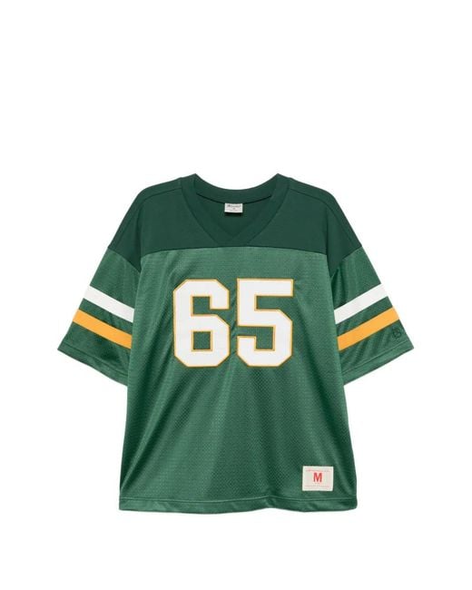Champion Green Time Capsule V-Neck Mesh T-Shirt for men