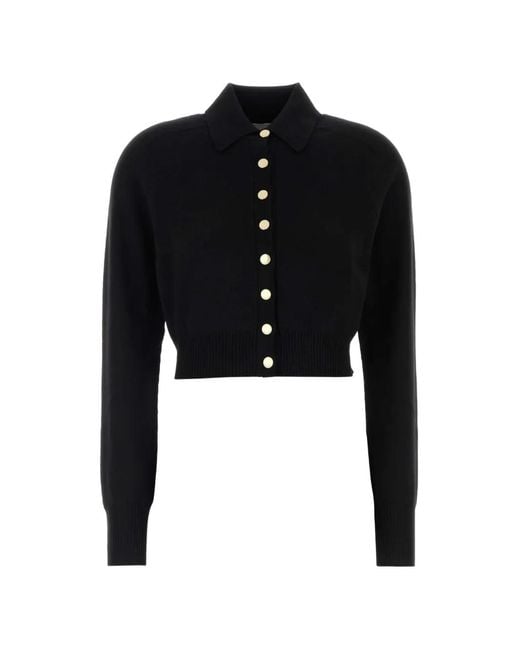 Sportmax Black Cropped Button-Down Cardigan