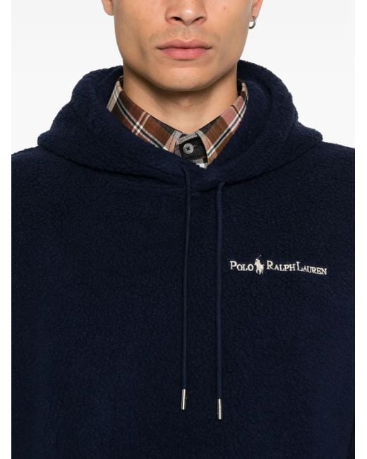 Polo Ralph Lauren Blue Logo-Detailing Hoodie for men