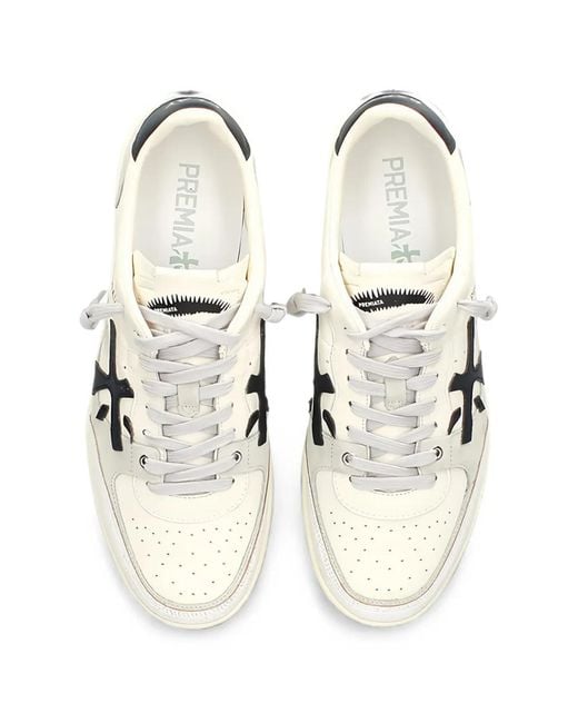 Premiata White Bskt Clay 7262 Sneakers for men