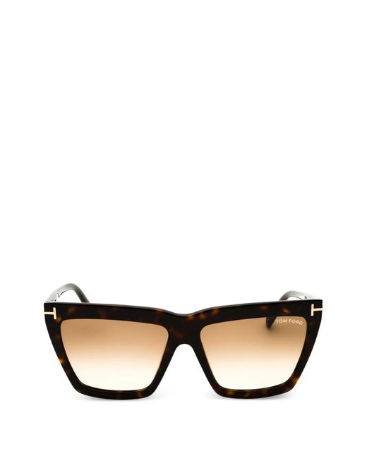 Tom Ford Black Eckige Sonnenbrille