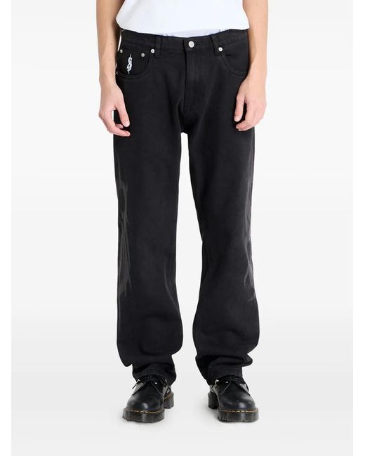 Pleasures Black X Slipknot 5-Pocket Jeans for men