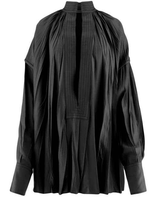 Chemise Kaftan à effet froissé Ferragamo en coloris Black