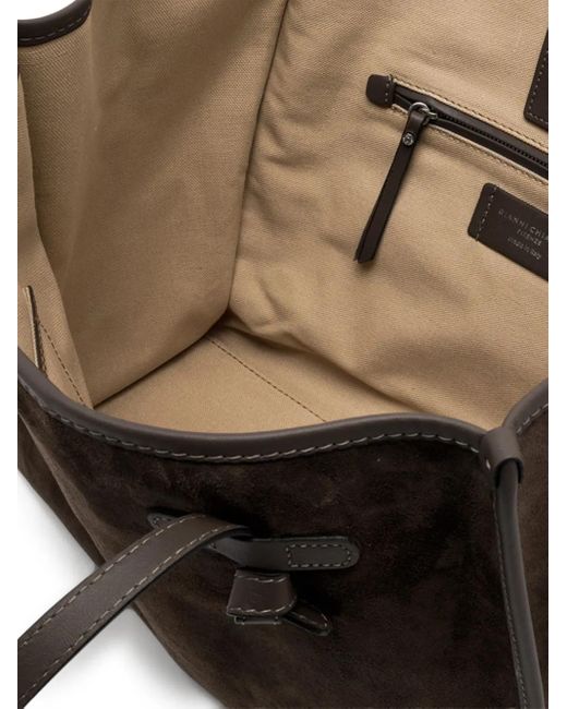 Gianni Chiarini Marcella スエード ハンドバッグ Brown