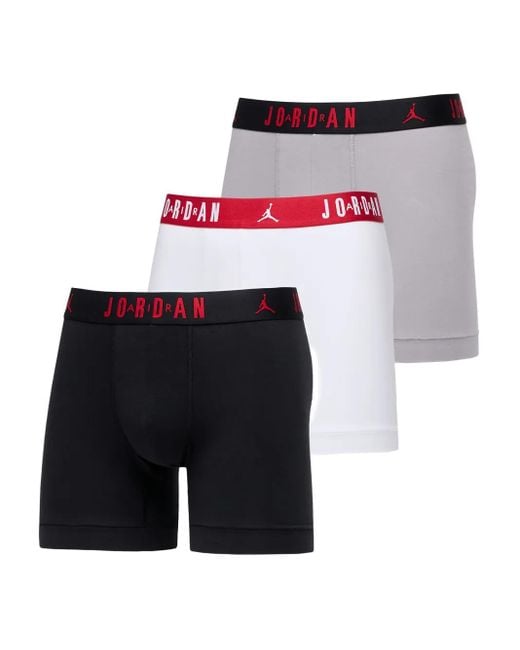 Nike White Flight Logo-Waistband Boxer Briefs (Pack Of Three) for men