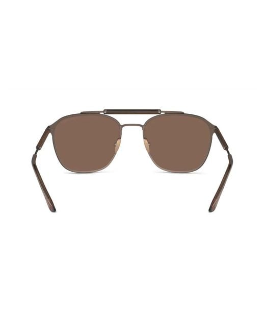 Giorgio Armani Brown Square-Frame Sunglasses for men