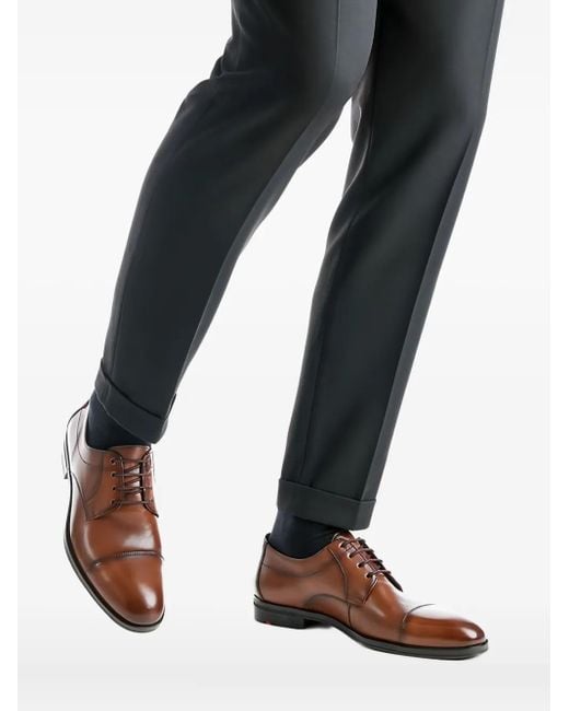 Lloyd Brown Folco Perforated Leather Derby Shoes for men