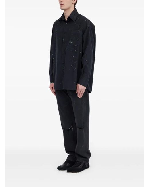 メンズ MM6 by Maison Martin Margiela ペイント シャツ Black