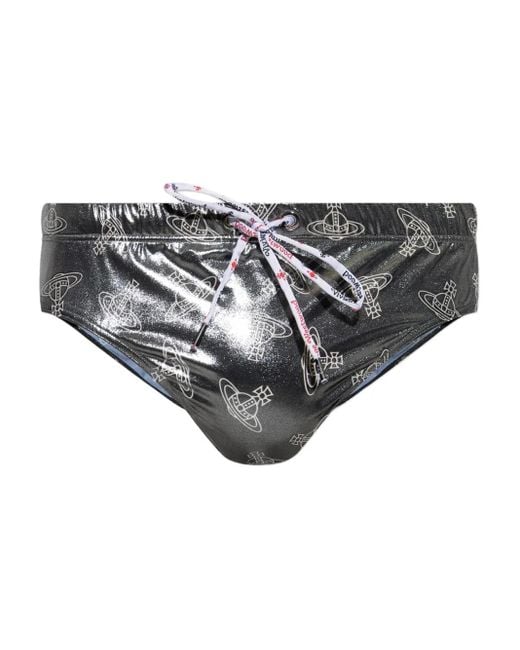 Maillot De Bain À Imprimé Orb Vivienne Westwood pour homme en coloris Gray