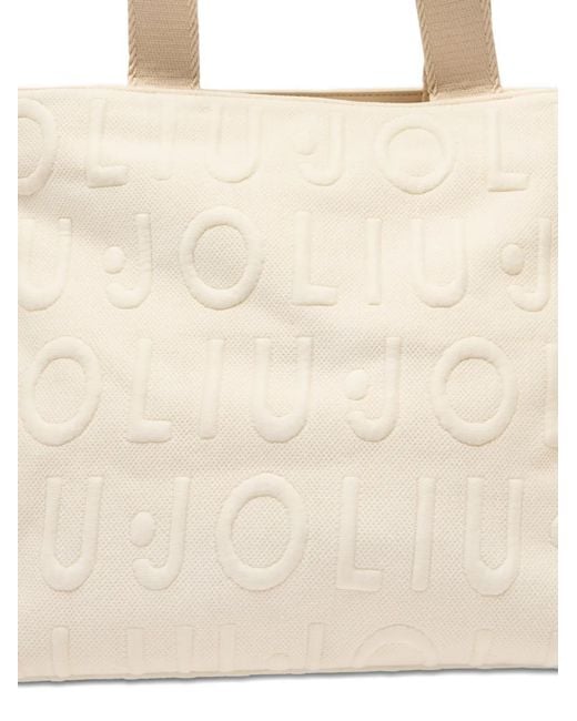 Liu Jo Natural Medium Knit Tote Bag