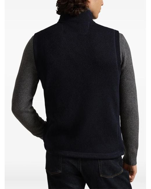 Polo Ralph Lauren Blue Zip-Up Sleeveless Gilet for men