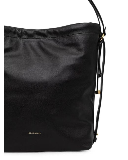 Coccinelle Black Drawstring Tote Bag