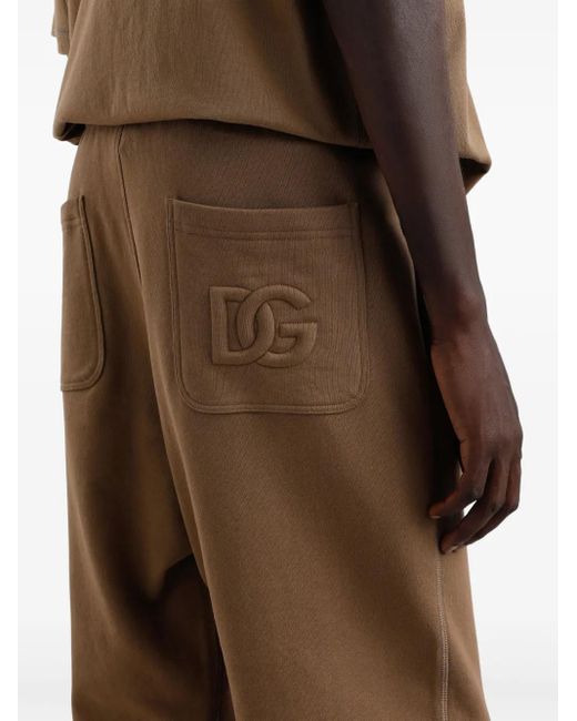 Pantalones de chándal con logo en relieve Dolce & Gabbana de hombre de color Brown