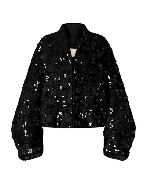 Genny スパンコール ジャケット Black