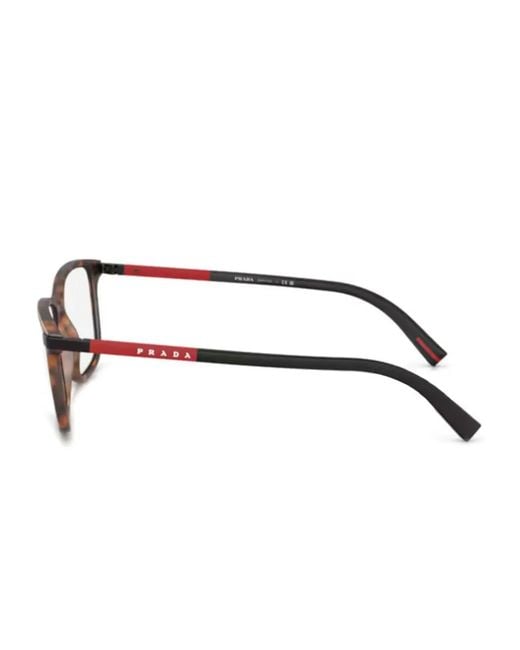 Prada Linea Rossa Brown Tortoiseshell-Effect Glasses for men