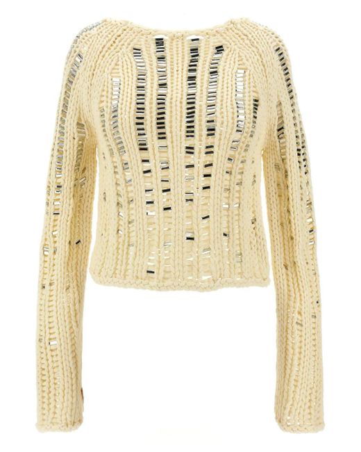 Ermanno Scervino スパンコール セーター Natural
