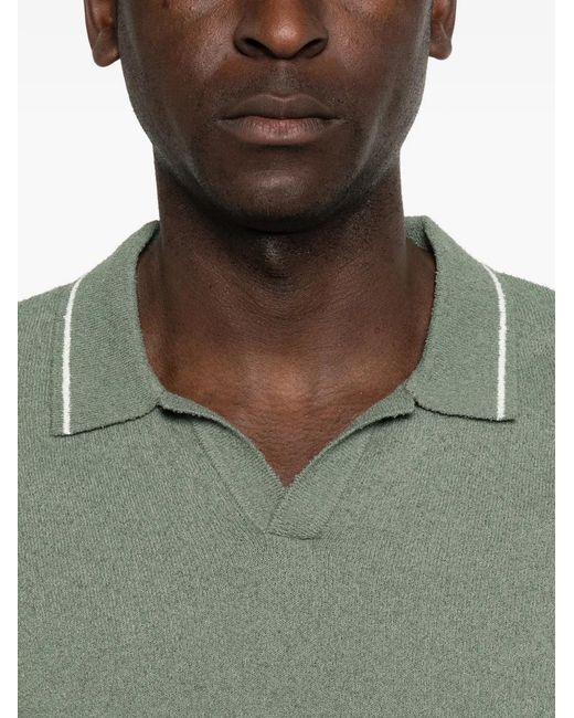 Antony Morato Green Piped Polo-Collar T-Shirt for men