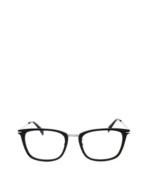 David Beckham Black Square-Frame Glasses for men
