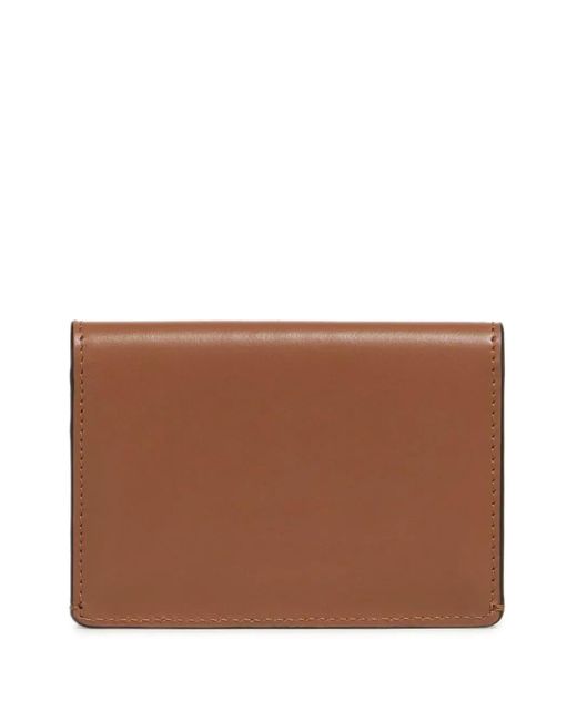 Marni Brown Leather Envelope Card Holder