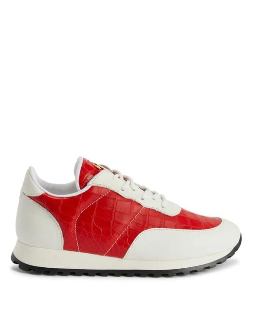 Giuseppe Zanotti Red Jimi Running Sneakers