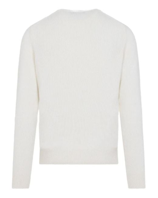 Ralph Lauren White Crew Neck Sweater for men