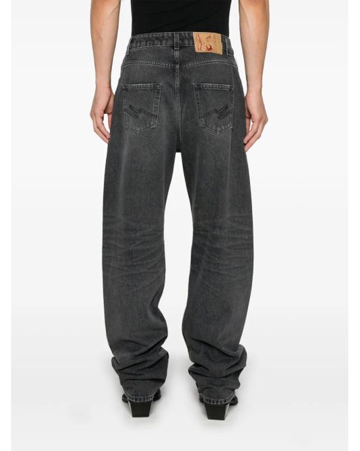 Martine Rose Gray Open Fly Jeans for men