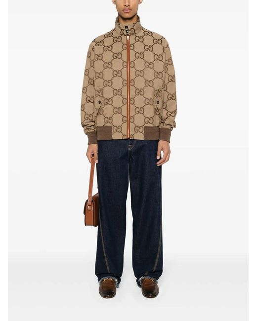 Gucci Brown Jumbo Gg Canvas Jacket for men