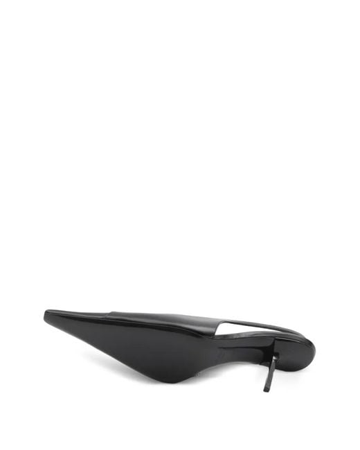 Saint Laurent Black Babylone Breteuil Slingback Pumps