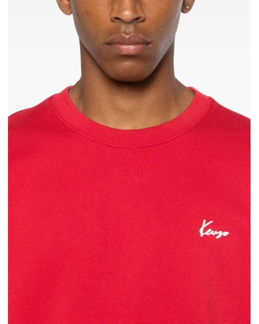 KENZO Red Gots Archive Bouquet Print Crew-Neck Sweatshirt Clothing for men