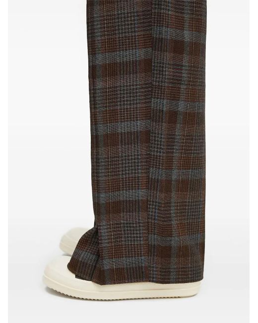 ANDERSSON BELL Gray Soe Check-Wrap Apa753M Trousers for men