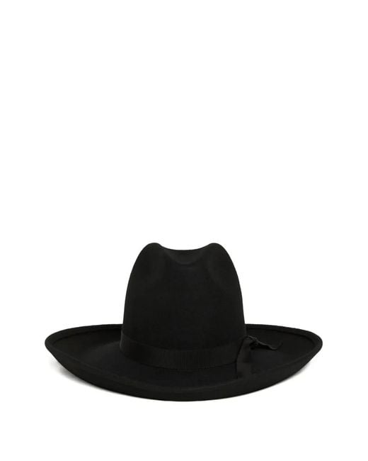 Alanui Black Wool Felt Cowboy Hat