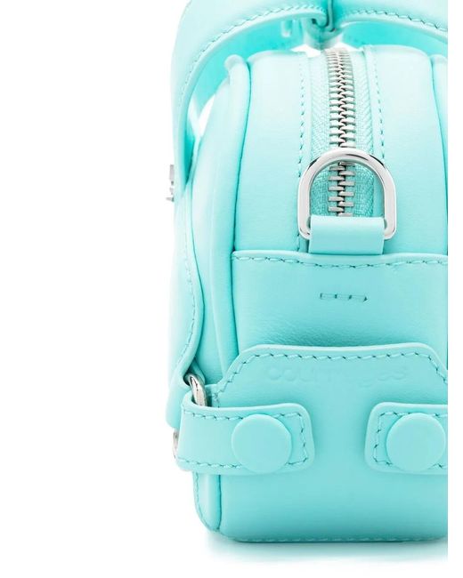 Courreges Blue Loop X Mini Leather Bag