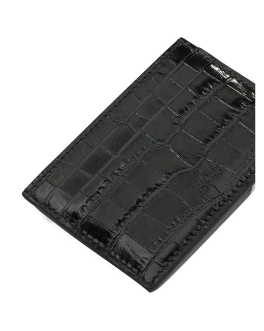 Tom Ford Black Portefeuille À Effet Peau De Crocodile for men