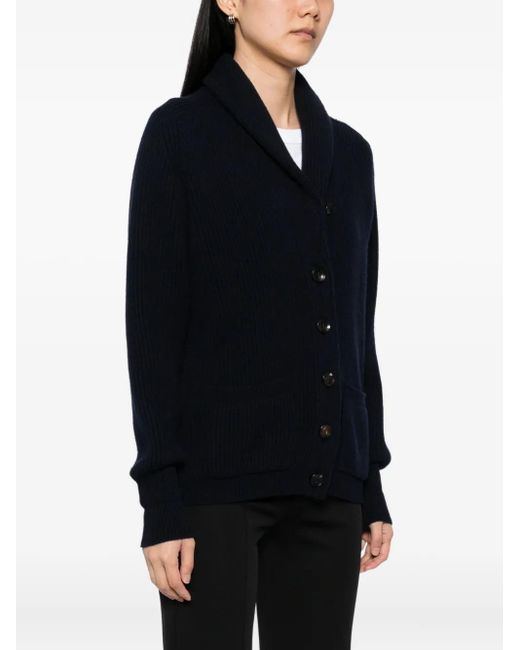 N.Peal Cashmere Black Kensington Cardigan