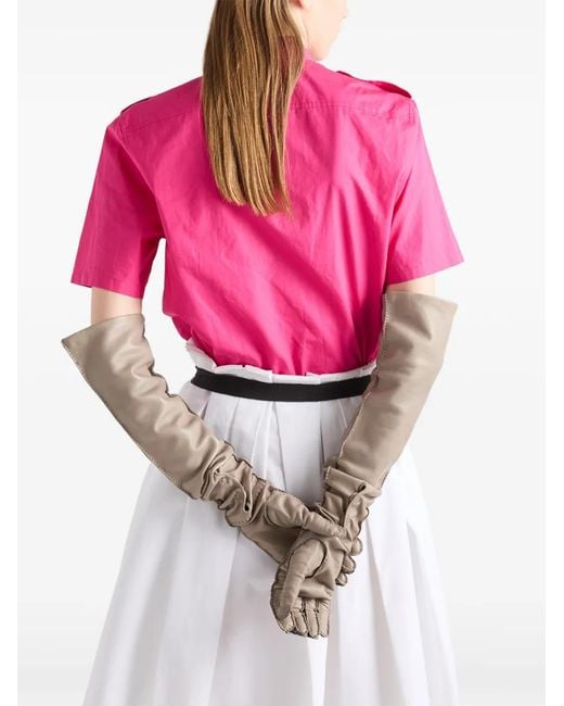 Prada Pink Cotton Poplin Shirt